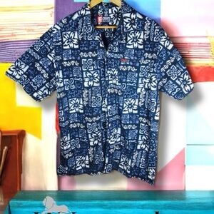 Vintage Chaps Ralph LaurenMen's Blue Floral Shirt